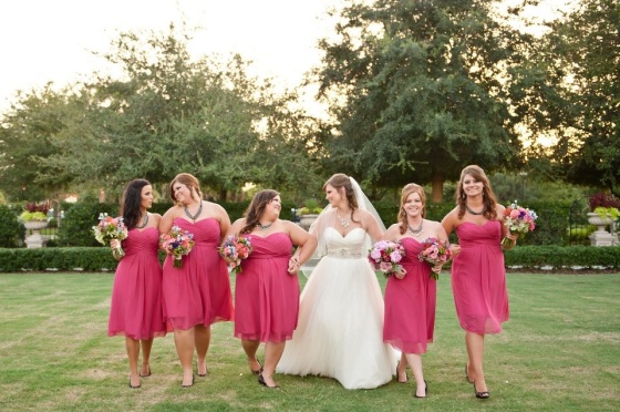 My wonderful friend Becca, with all her gorgeous bridesmaids ;-)
